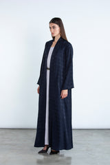 RTWS2501-BL AURA Textured Everyday Abaya with Hidden Detail