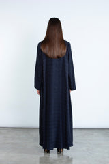 RTWS2501-BL AURA Textured Everyday Abaya with Hidden Detail