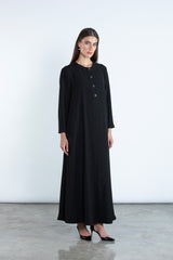 SM2501 Moonlight Abaya with Detachable Collar & Cuff Set Elegance in motion
