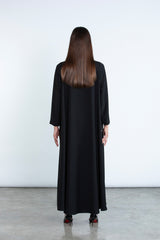 SM2501 Moonlight Abaya with Detachable Collar & Cuff Set Elegance in motion