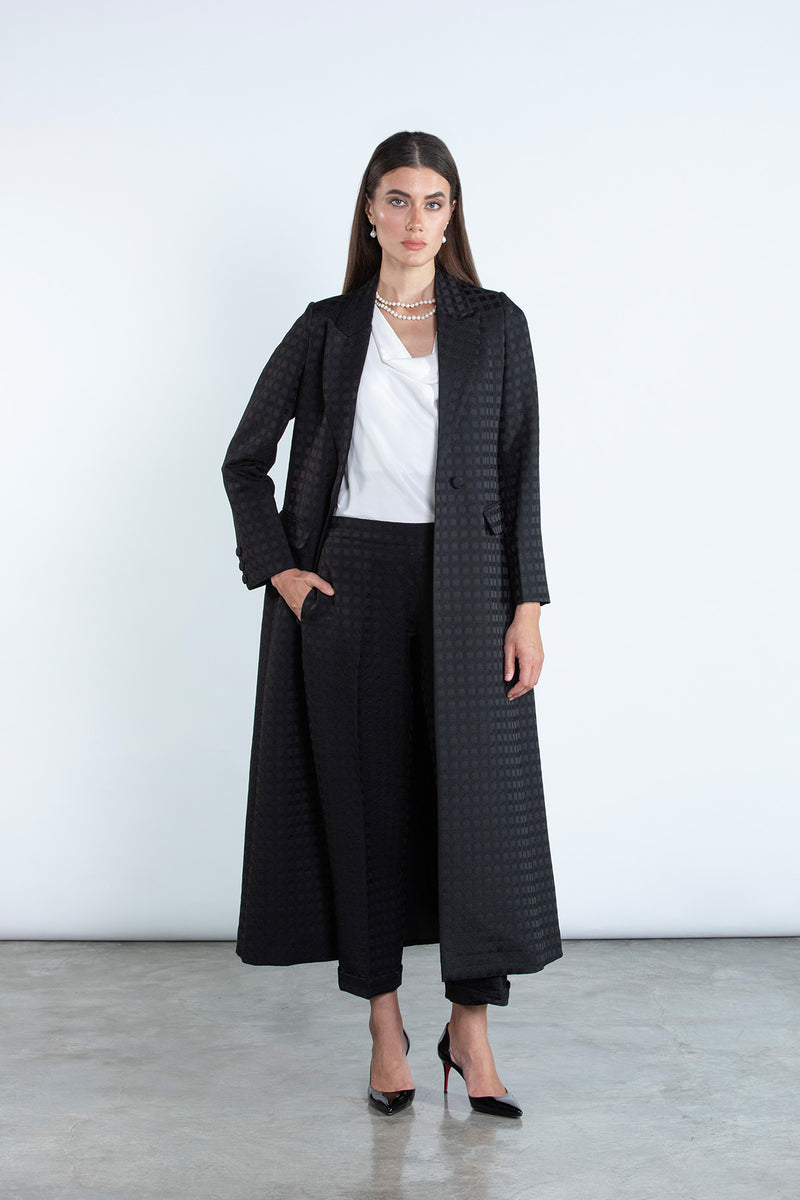 SM2507 Modest Suit Set in Premium Circle Jacquard