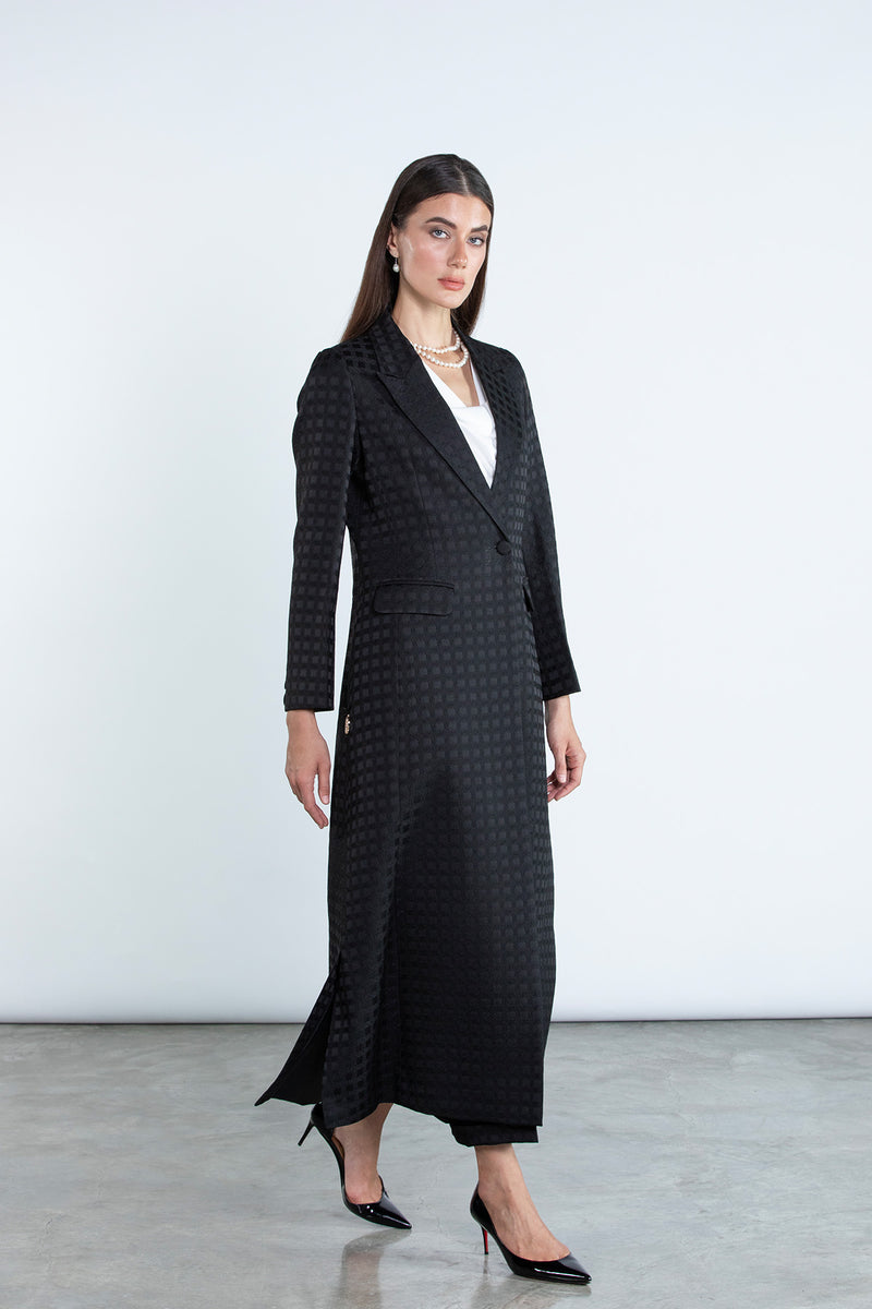 SM2507 Modest Suit Set in Premium Circle Jacquard
