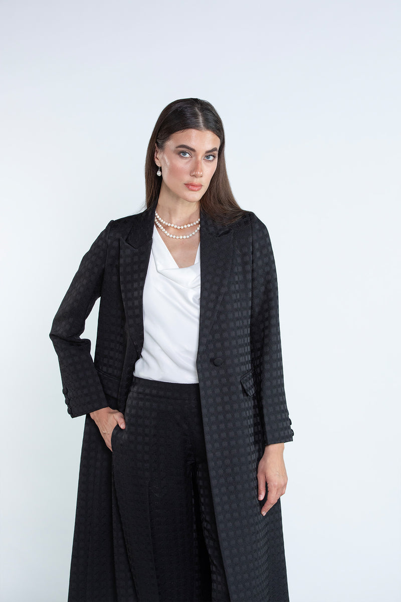 SM2507 Modest Suit Set in Premium Circle Jacquard