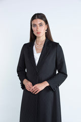 SM2508  Tailored Jacquard Suit Set with Matching Trousers and headscarf
