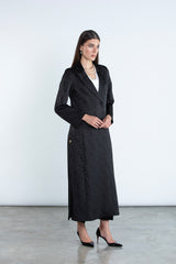 SM2509 Jacquard Suit Set with Floral Inspired Texture
