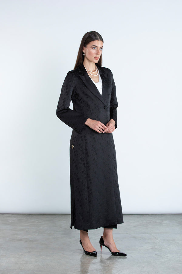 SM2509 Jacquard Suit Set with Floral Inspired Texture
