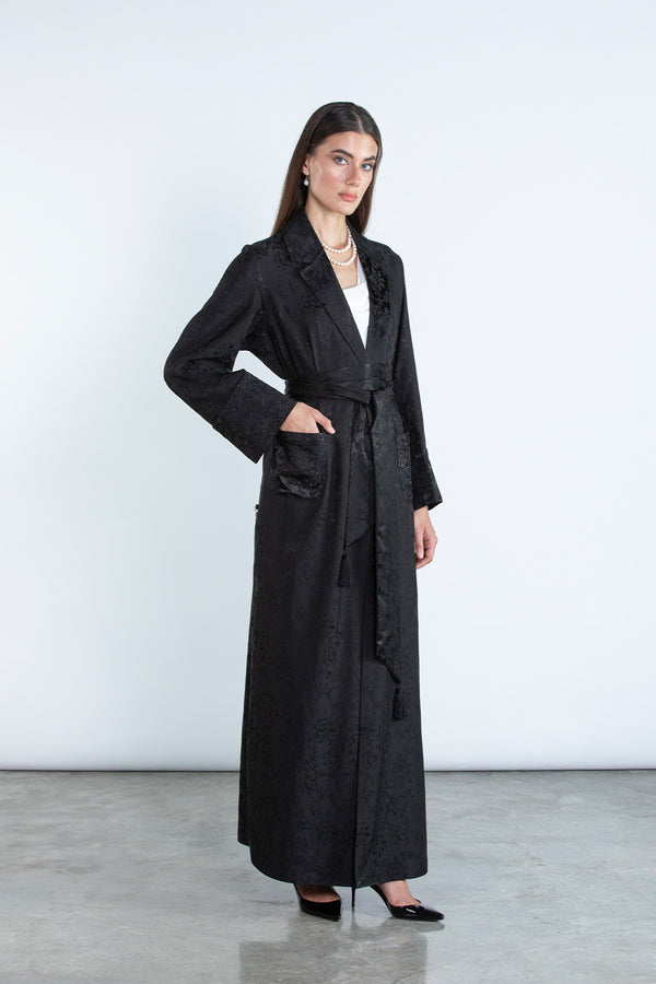 SM2515-BLACK Full Length Eleganza Aura Suit