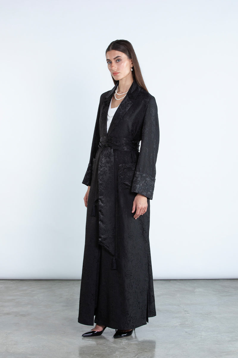 SM2515-BLACK Full Length Eleganza Aura Suit
