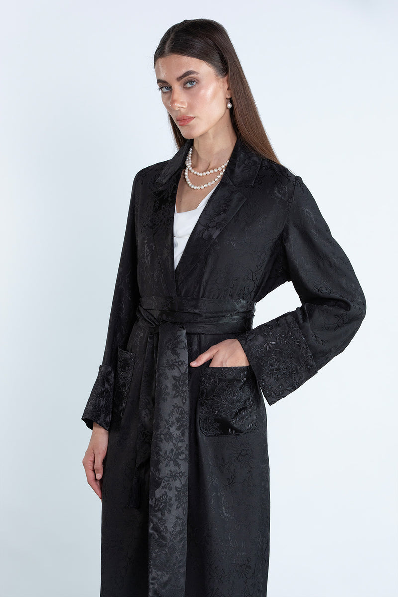 SM2515-BLACK Full Length Eleganza Aura Suit