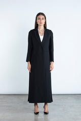 Chic black  full length blazer and trousers suit DC2007