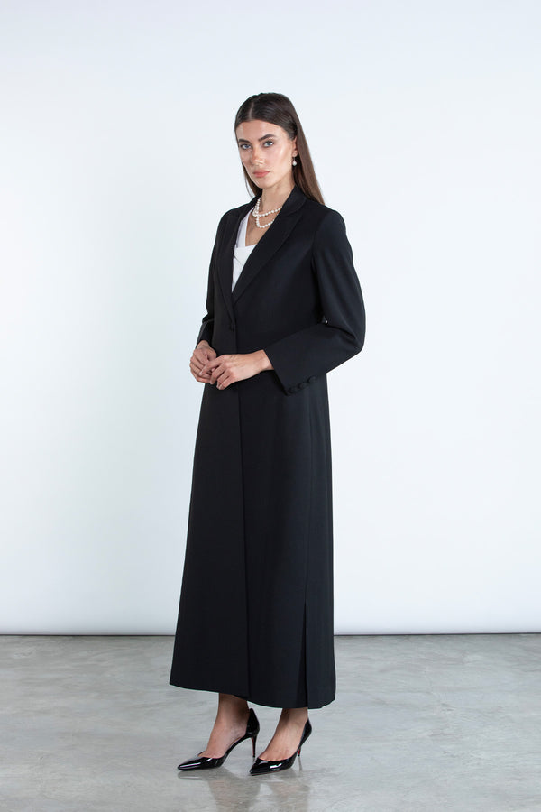 Chic black  full length blazer and trousers suit DC2007