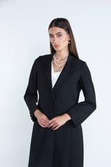 Chic black  full length blazer and trousers suit DC2007
