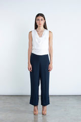 Chic Navy Blue  Full Length Blazer and Trousers Suit DC2007