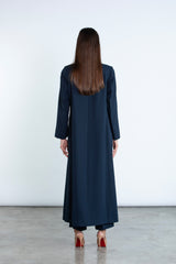Chic Navy Blue  Full Length Blazer and Trousers Suit DC2007