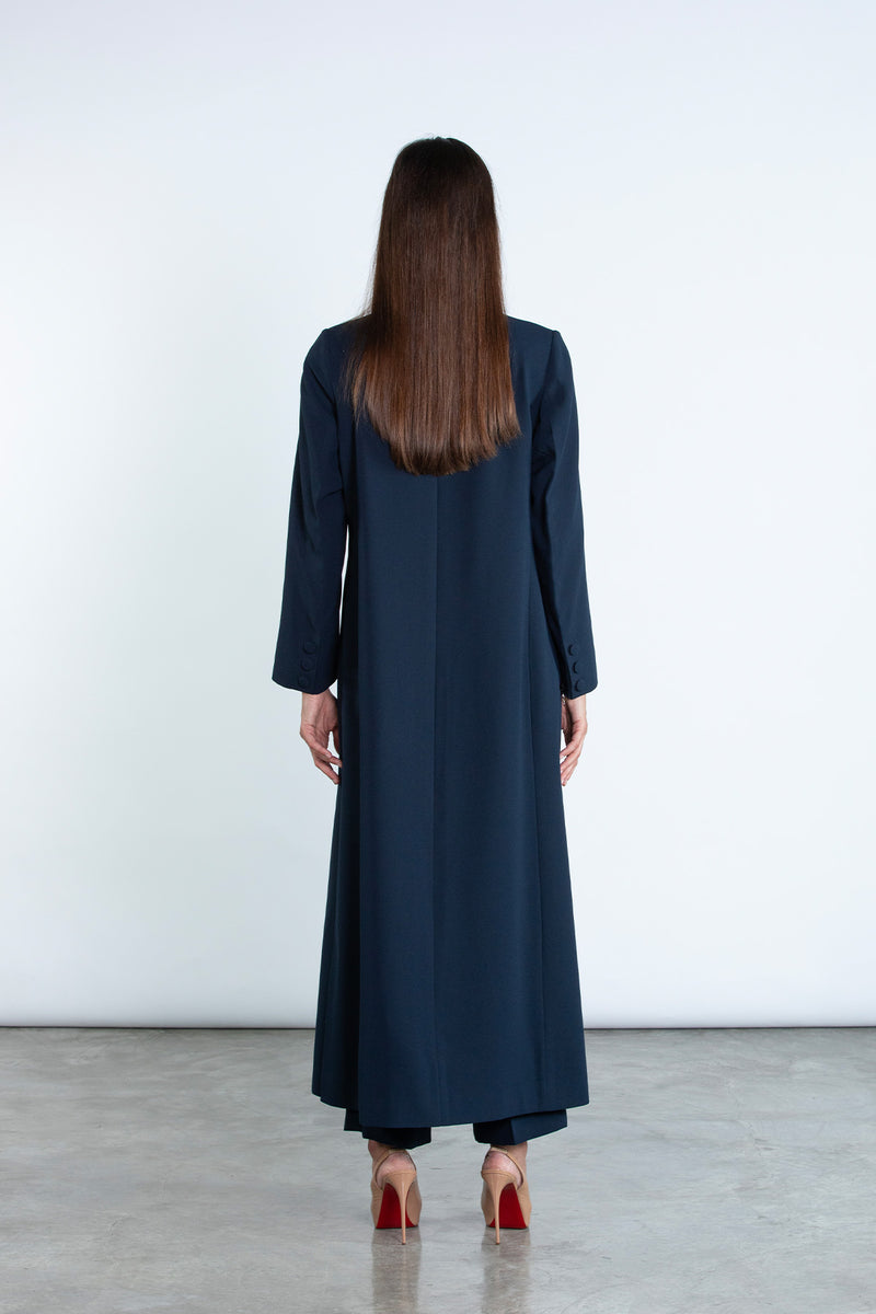 Chic Navy Blue  Full Length Blazer and Trousers Suit DC2007