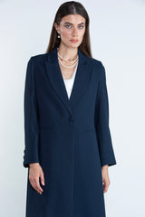 Chic Navy Blue  Full Length Blazer and Trousers Suit DC2007