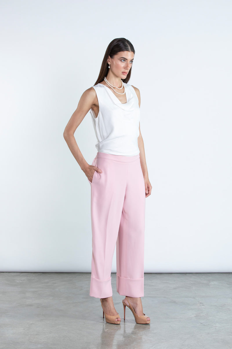 Chic Pink Full Length Blazer and Trousers Suit DC2007