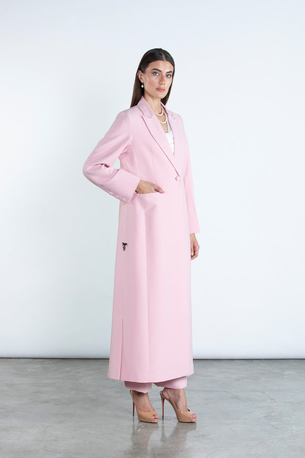 Chic Pink Full Length Blazer and Trousers Suit DC2007