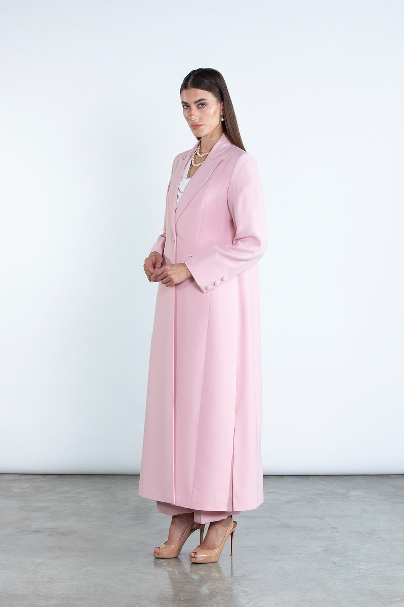 Chic Pink Full Length Blazer and Trousers Suit DC2007