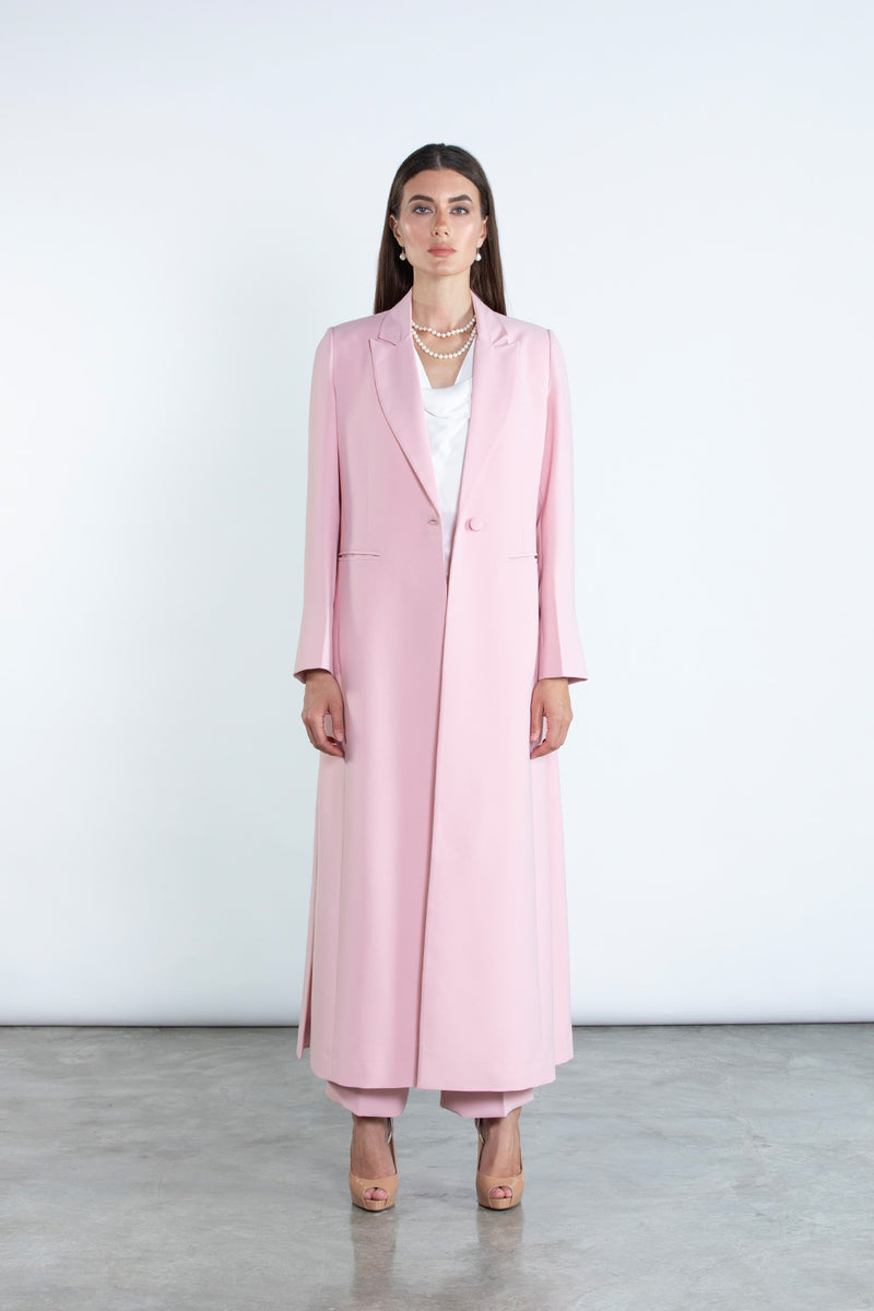 Chic Pink Full Length Blazer and Trousers Suit DC2007