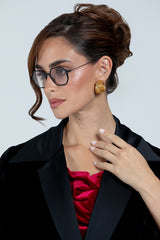 SUNGLASSES OCTAGONAL - SHINY BLACK