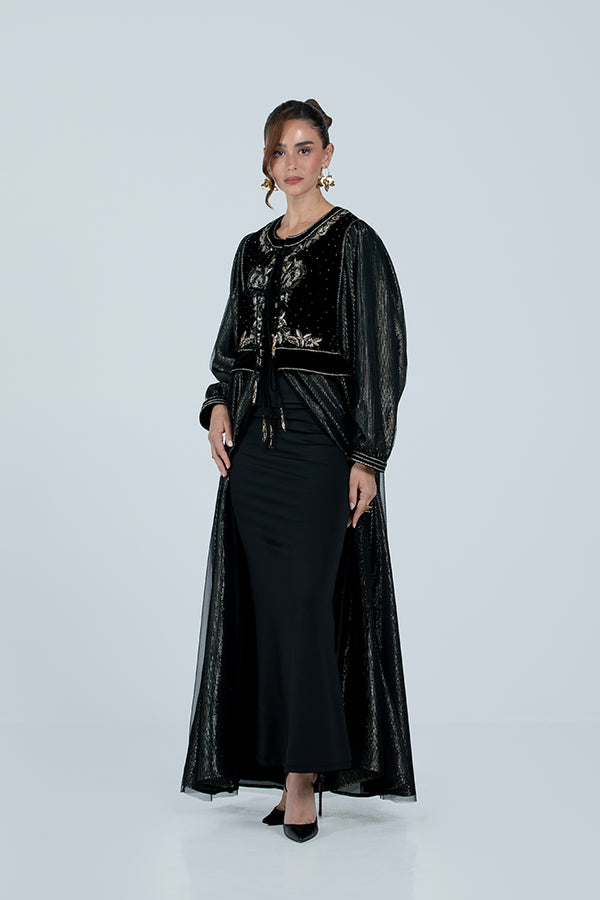 DCVHC2526 Celestial Noir Abaya
