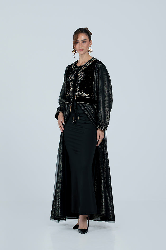 DCVHC2526 Celestial Noir Abaya
