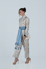 RMDTT2501-BLUE Glory of Serenity Top & Trouser Set - Limited Edition