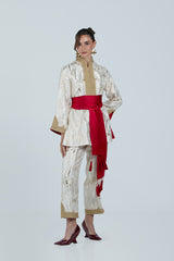 RMDTT2501-RED Crimson Glory Top & Trouser Set  – Limited Edition