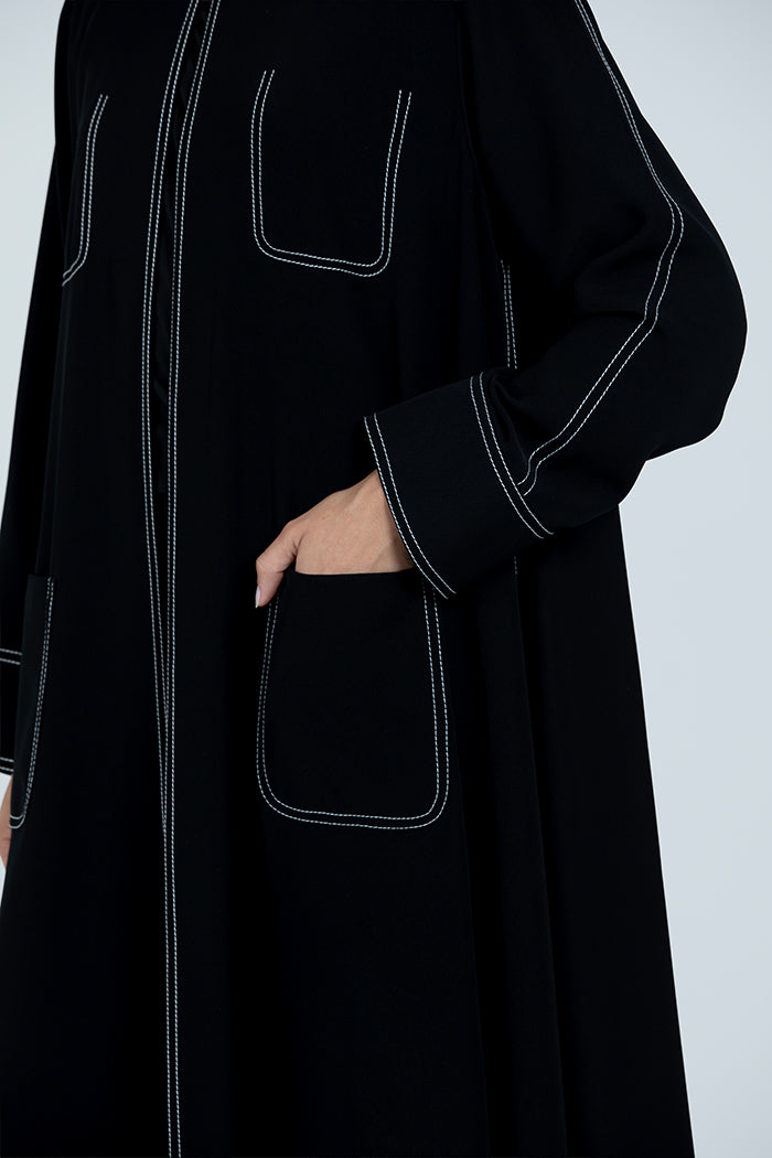 DC2513 The Black Balance Abaya