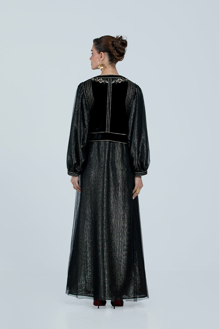 DCVHC2526 Celestial Noir Abaya