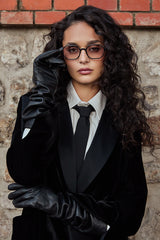 SUNGLASSES OCTAGONAL - SHINY BLACK