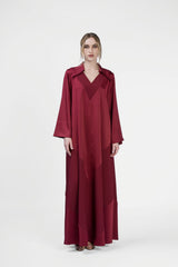 RMDJL2401 Maroon Mystique Crepe Silk Jalabiya