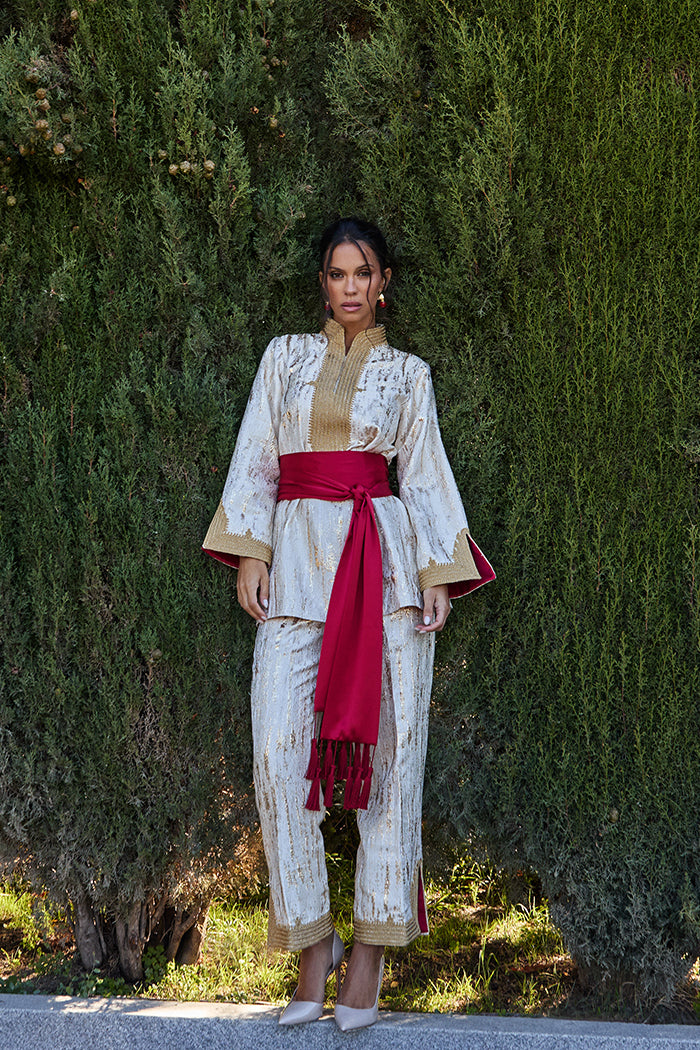 RMDTT2501-RED Crimson Glory Top & Trouser Set  – Limited Edition