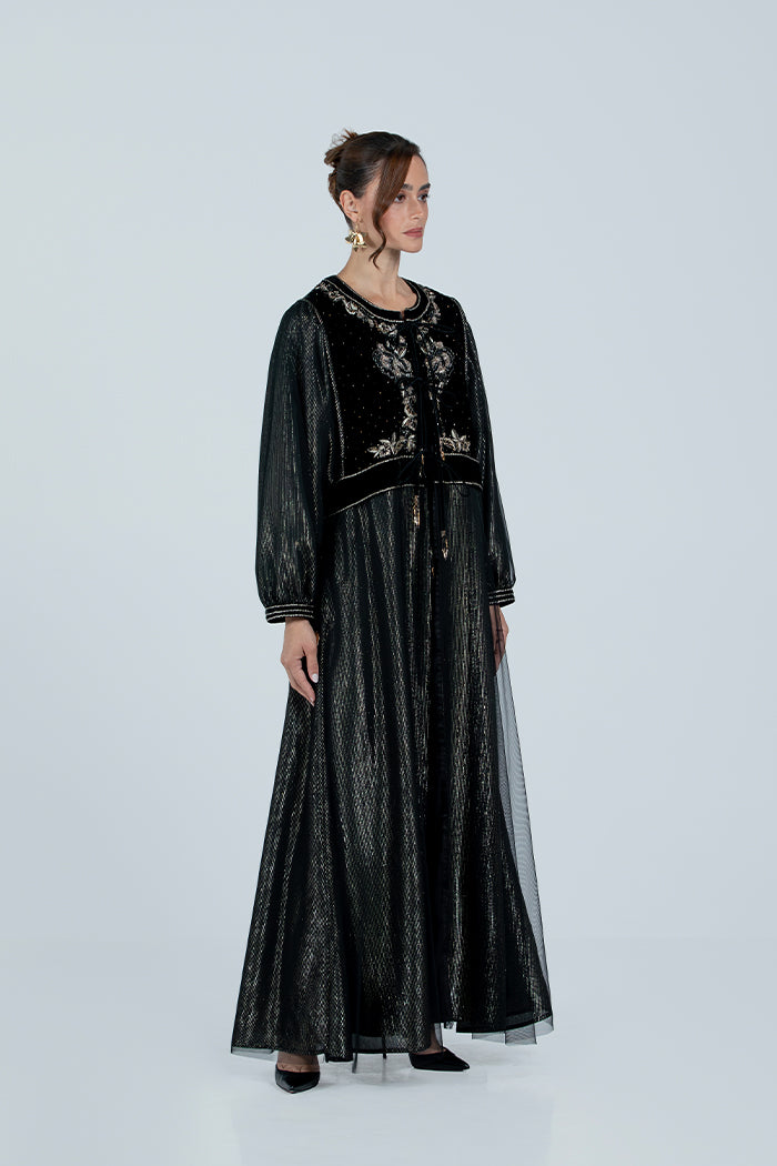 DCVHC2526 Celestial Noir Abaya