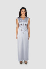 عباءة واحة الحلم بتطريز متعدد الألوان  RMDJK2401-GREY