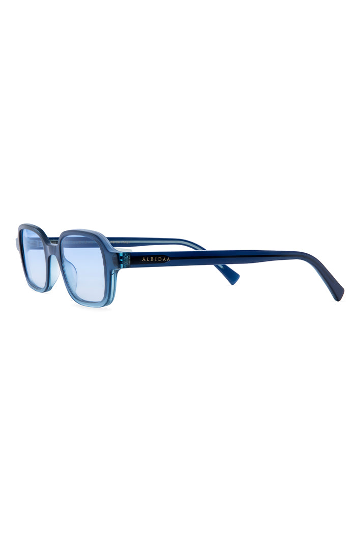 SUNGLASSES  RECTANGULAR II - DARK BLUE WITH LIGHT BLUE