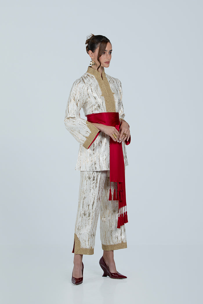 RMDTT2501-RED Crimson Glory Top & Trouser Set  – Limited Edition