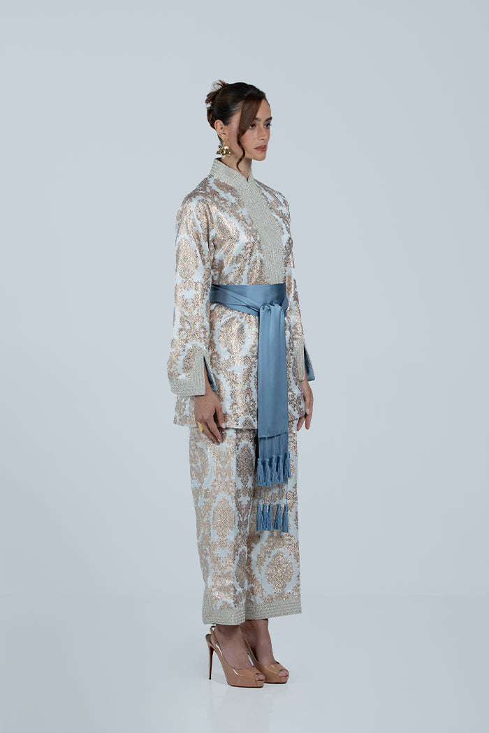 RMDTT2501-BLUE Glory of Serenity Top & Trouser Set - Limited Edition