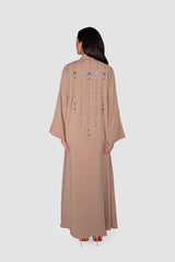 RMDJK2401-BROWN عباءة هيريتج بلوم المصنوعة يدويًا من الحرير