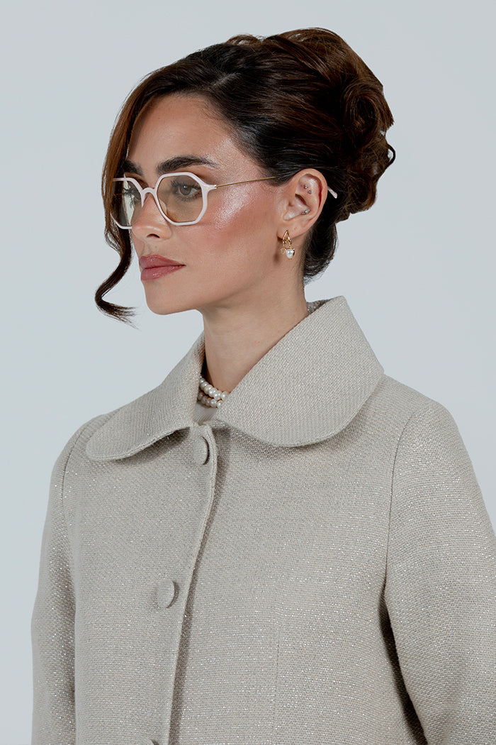 SUNGLASSES OCTAGONAL - SHINY LIGHT PINK