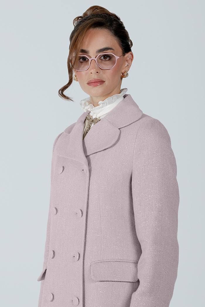 SUNGLASSES  OCTAGONAL -  SHINY PASTEL PINK