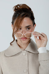 SUNGLASSES OCTAGONAL - SHINY LIGHT PINK