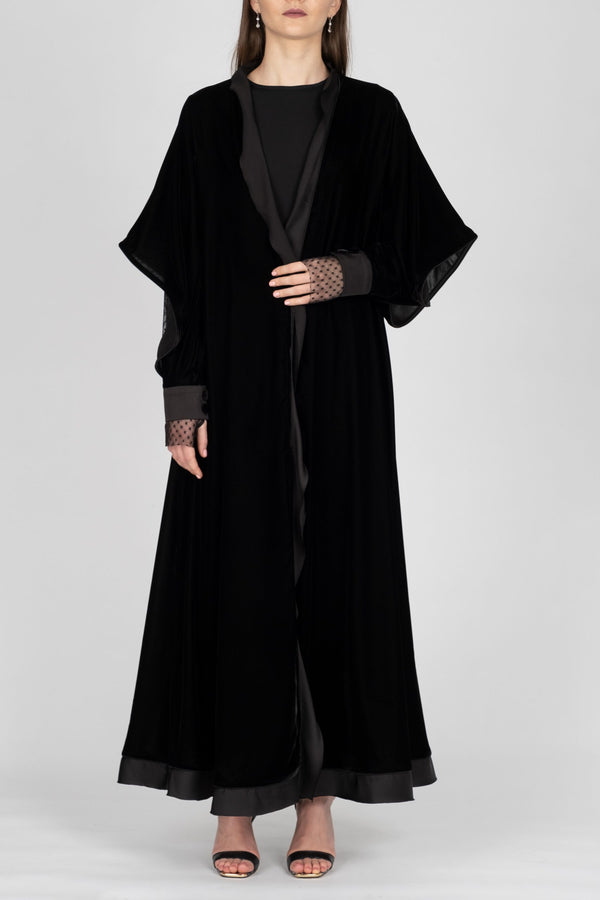 Winter Abaya Flare Cut DC2003