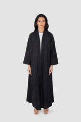 RTW2401 – عباية أناقة زهور الساكورا بلكتان المنسوج