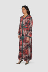 RMDCB2503 عباءة الطبقات الأثيرية بقصة الكيمونو مع الفستان الداخلي