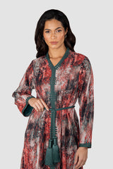 RMDCB2503 عباءة الطبقات الأثيرية بقصة الكيمونو مع الفستان الداخلي