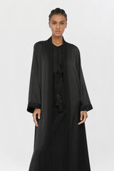 Moroccan Hand Embroidery Abaya Black Color ED2206