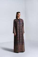 DC2412 Kashmiri Serenade Abaya, Woven Kashmir Wool In Colorful Floral And Paisley Patterns Ready to Wear