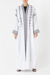 Bright Colour With Geometric Embroidery Abaya RMDL22002